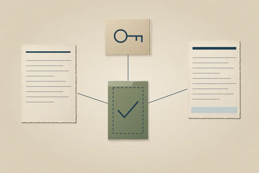 Evidence, authenticated identity, and permitted access answer different trust questions.